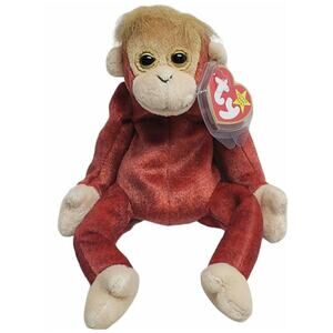 TY Original Beanie Baby Schweetheart Orangutan Monkey Plush Animal